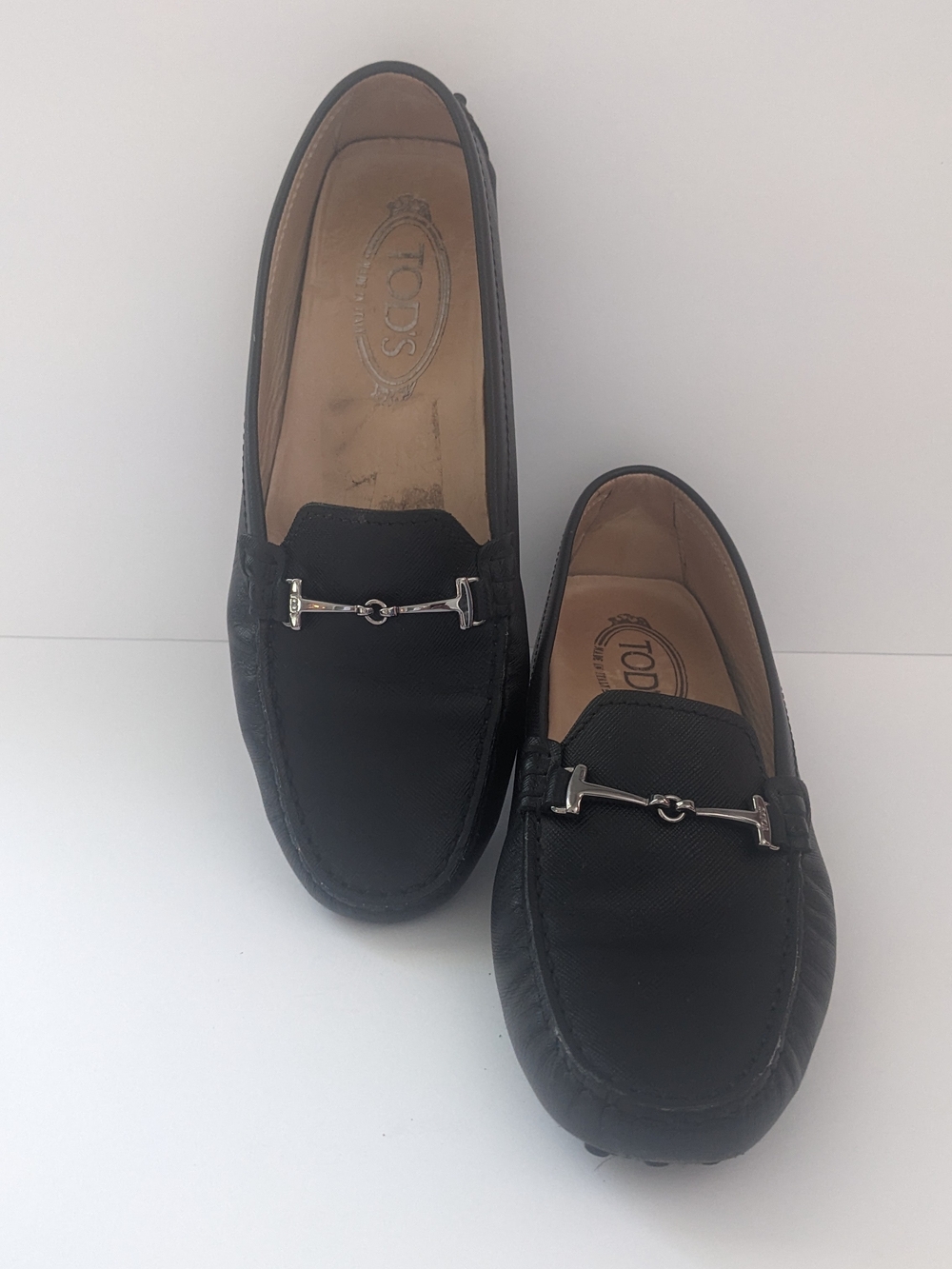 TOD'S Ladies Black Leather Bit Loafers 7